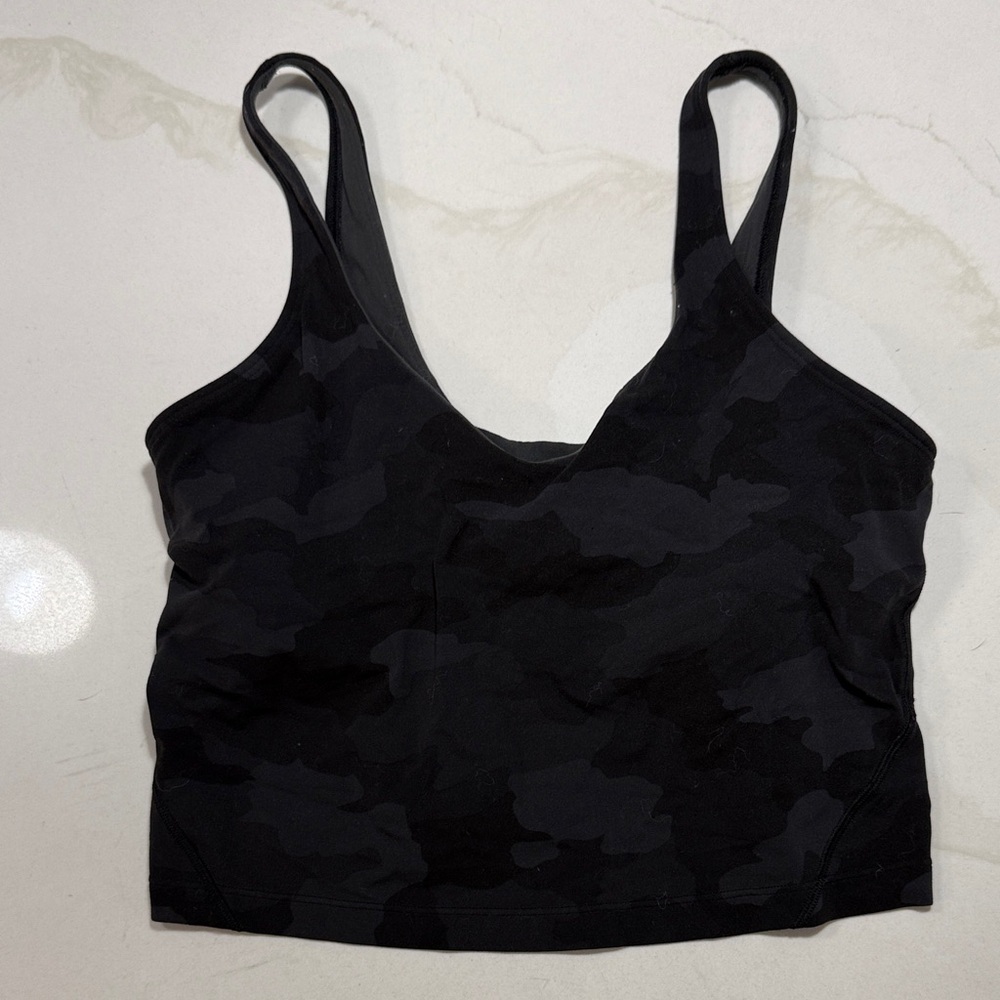lululemon athletica Black Camo Tank Top